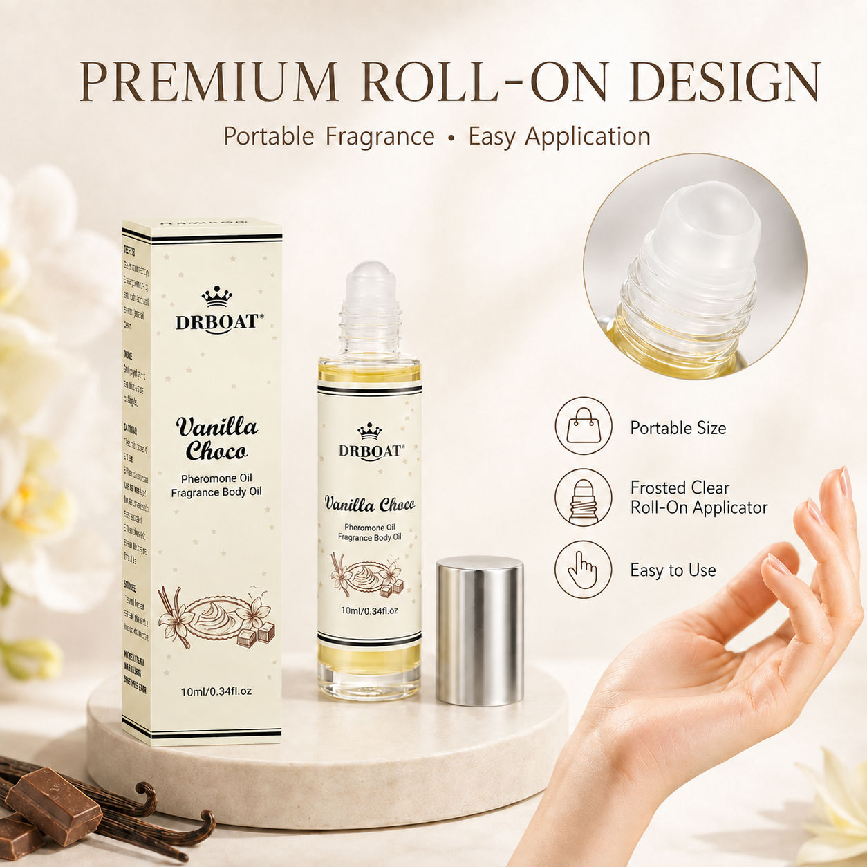 Perfume Her Fragrance - Minyak Parfum Roll-On Aroma Vanila, Cokelat,