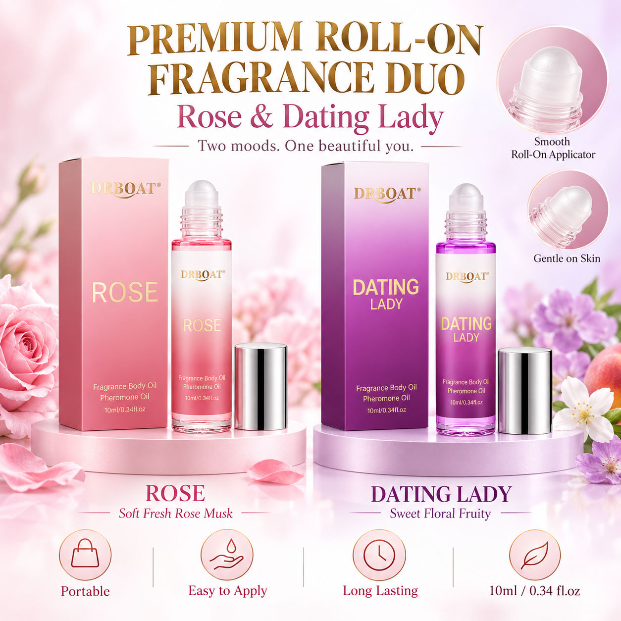 2 Buah Set Minyak Parfum Roll- - Perfume Her Fragrance ulasan dan harga