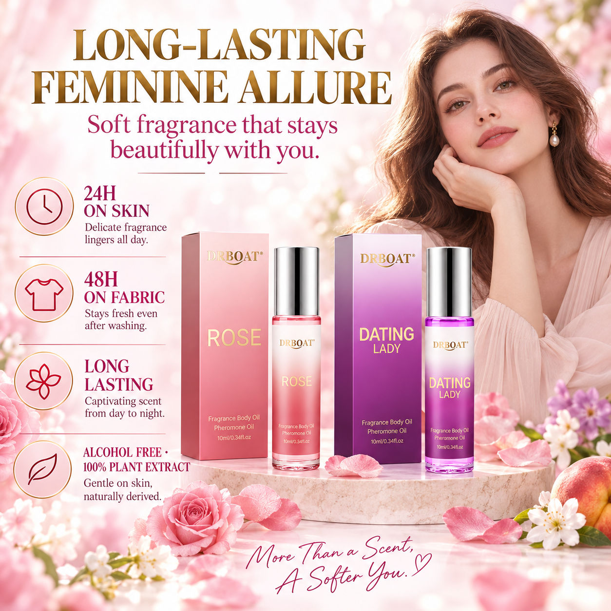 2 Buah Set Minyak Parfum Roll- - Perfume Her Fragrance ulasan dan harga